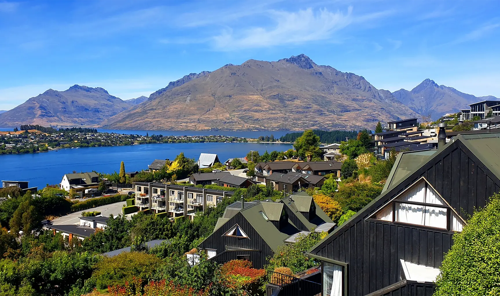 Photo of the Ridge Resort looking over Lake Wakatipu